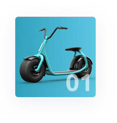 blue scooter