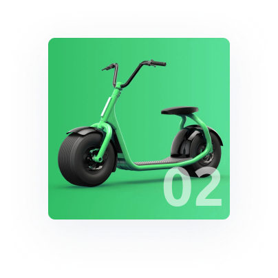 green scooter